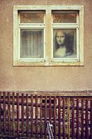 Mona Lisa achter het tuinhek