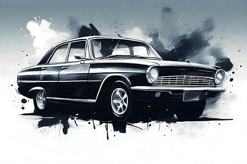 Illustration de voiture classique sur Nz Art