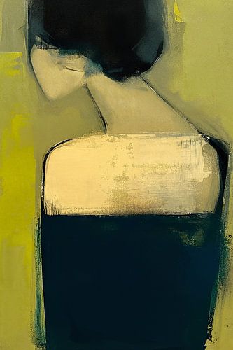 Minimalistisch Vrouw Portret met Kleur van Blikvanger Schilderijen