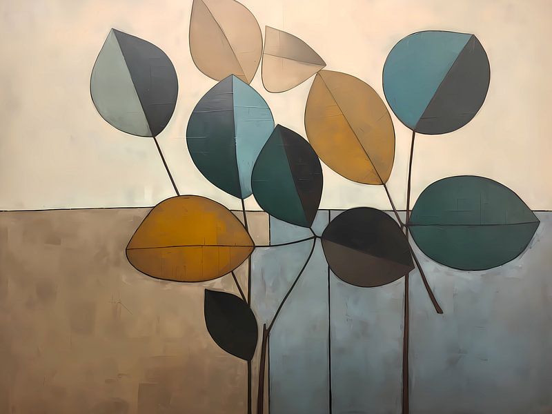 modern autumn leaves by haroulita