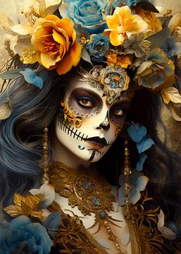 Sugar skull portrait by haroulita