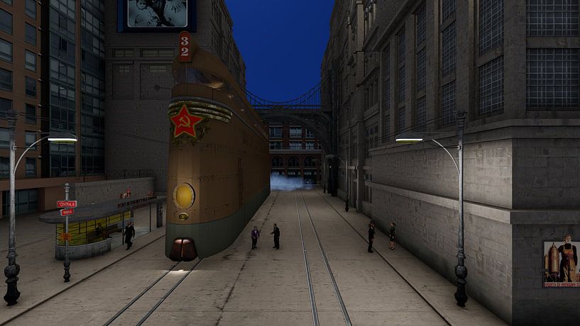 Steampunk Zug Menschen 05 von HMS