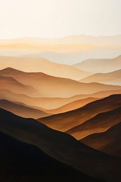 Gentle hills in the morning light by Poster Art Shop