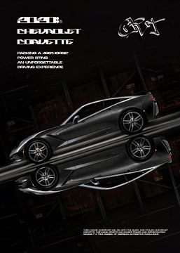 Chevrolet Corvette Poster van Ali Firdaus
