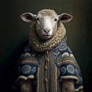 Classic portrait of a sheep by Vlindertuin Art thumbnail