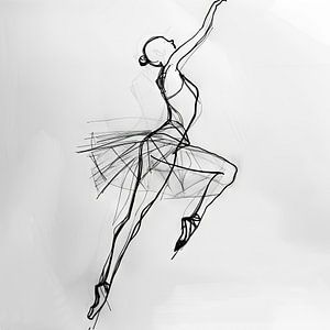Ballerina Line Art