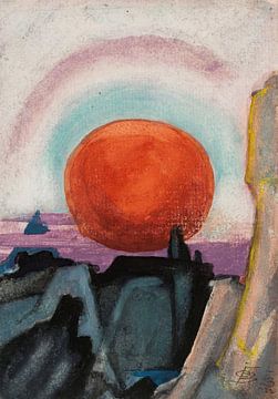 Oscar Florianus Bluemner-De aarde zet op maan