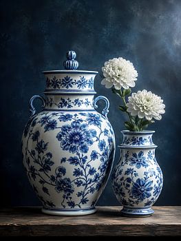 Duo in Delfter Blau