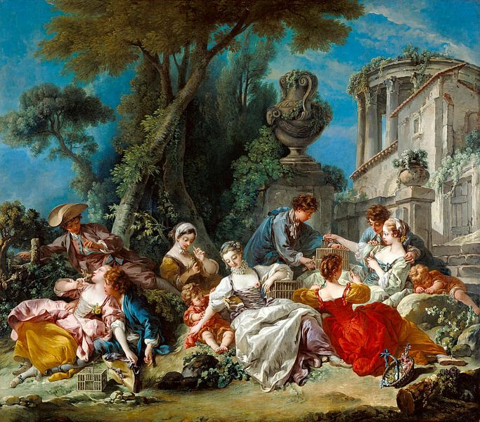 Die Vogelfänger, François Boucher von Meisterhafte Meister