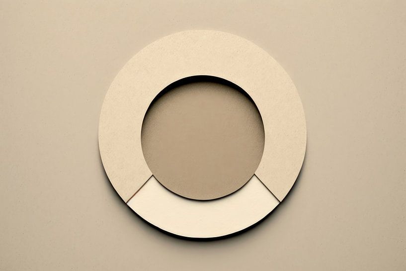 Abstract minimalisme in bruin tinten van Digitale Schilderijen