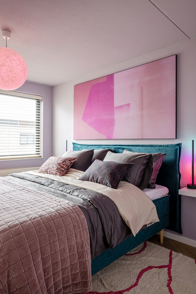 Abstract in roze, bruin en beige (gezien bij vtwonen)  van Studio Allee 