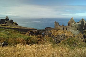 Dunluce Castle is een van de grootste ruïnes van een middeleeuws kasteel in Ierland.
