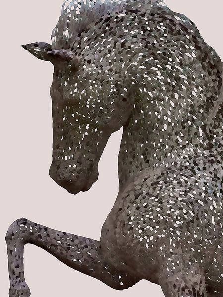 Schwarzes Pferd von Mad Dog Art