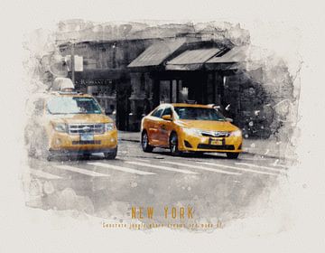 Taxi à New York sur Christa van Gend