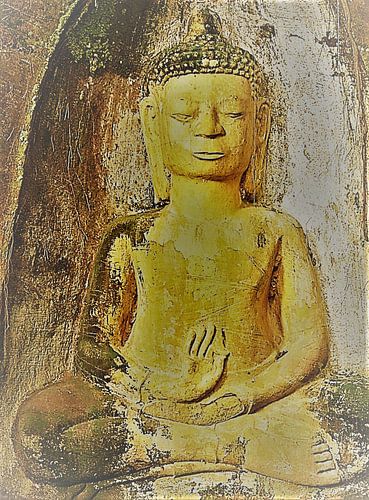 Boeddha wanddecoratie in Laos