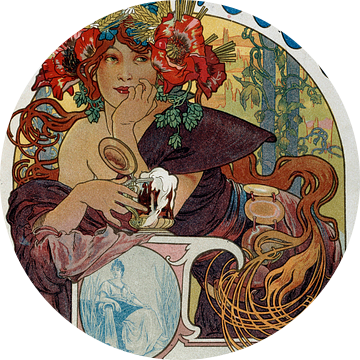 Les bieres de la Meuse - Alphonse Mucha