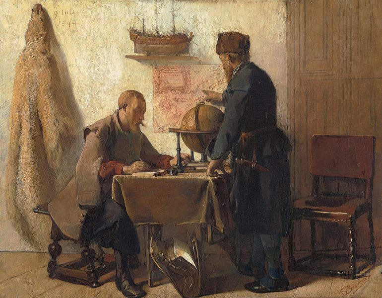 Heemskerck and Barents Planning their Second Expedition to the Far North, Christoffel Bisschop by Masterful Masters