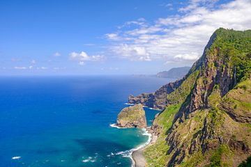 Uitzicht over de kustlijn van Madeira tijdens een mooie zomerdag van Sjoerd van der Wal