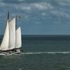 Segelschiff auf dem Wattenmeer von André Post