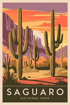 Nationaal park Saguaro, Arizona van Poster Art Shop