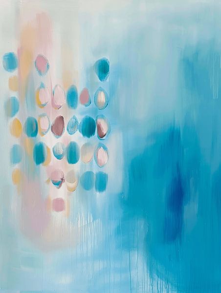 Minimalism, modern abstract in pastel colours by Japandi Art Studio