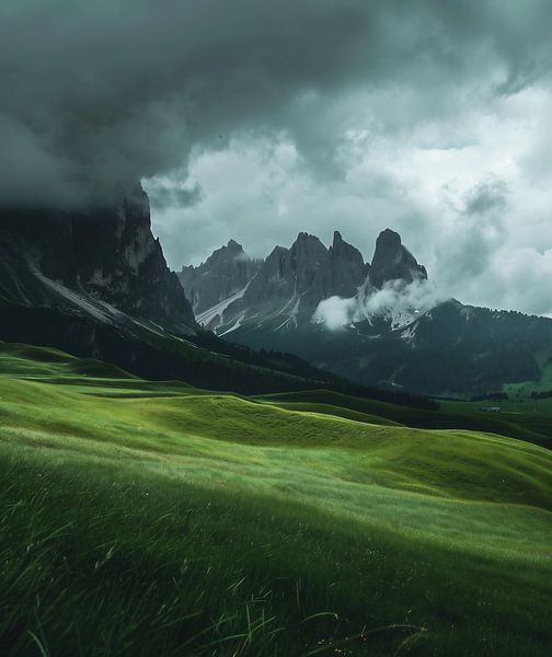 Dramatic rays of light over peaks by fernlichtsicht