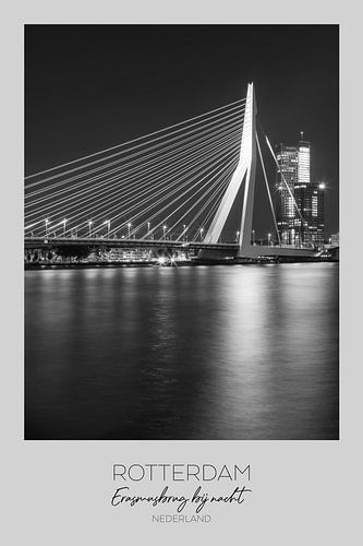 In beeld: ROTTERDAM Erasmusbrug bij nacht