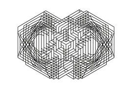 Abstraktes geometrisches Drahtgittermuster von Markus Gann