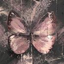 Hotel chic style butterfly in pink and anthracite by Emiel de Lange thumbnail