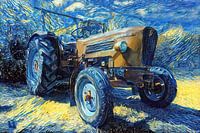 Tractor Güldner in style by van Gogh