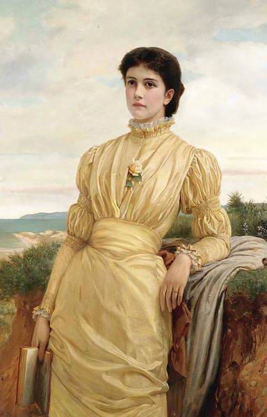 The Lady In The Yellow Dress, Charles Edward Perugini by Masterful Masters
