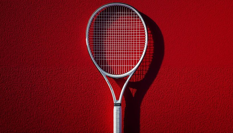 Raquette de tennis sur le court par TheXclusive Art