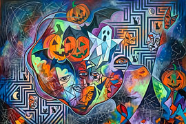 Abstract Halloween by Jutta Maria Pusl