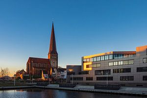 Der Stadthafen in Rostock am Morgen