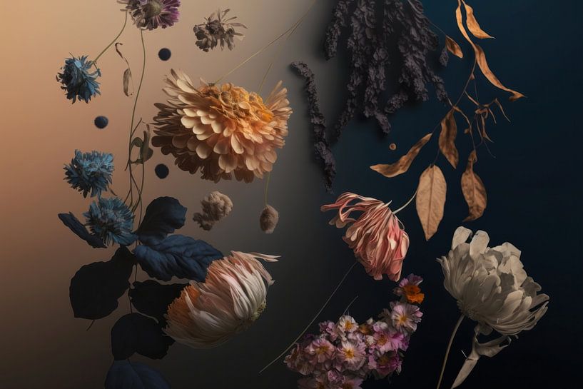 Contemporary "floating flowers" by Carla Van Iersel