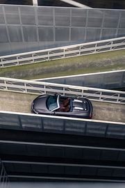 Audi R8 V10 in a Stylish Parking Garage with Soft Lighting by Sebastiaan van 't Hoog