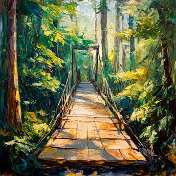 Hangend bruggenbos van Poster Art Shop