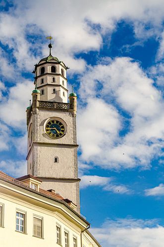 Blaserturm am Marienplatz Oude binnenstad Ravensburg Opper-Zwaben Duitsland