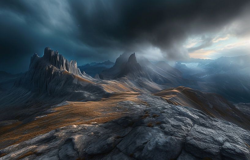 Herfstlandschap van fernlichtsicht