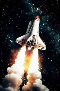 Space rocket by Poster Art Shop