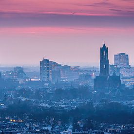 Zonsondergang Skyline Utrecht van Mart Gombert