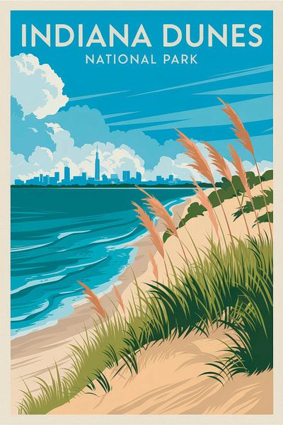 Indiana Dunes National Park by Poster Art Shop