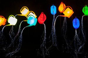 Light artwork 'Guardian Angels' during GLOW Eindhoven