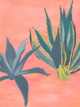 Pink Coral Cacti by Aliya Putrus