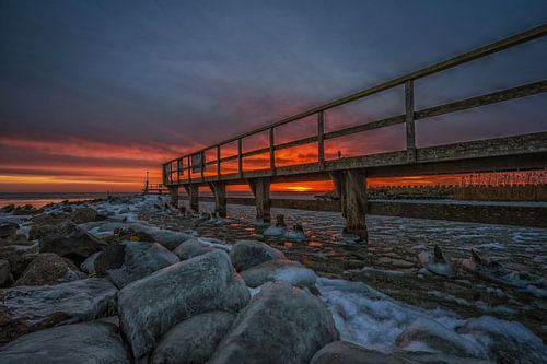 Steiger Edam Winter Zonsopkomst