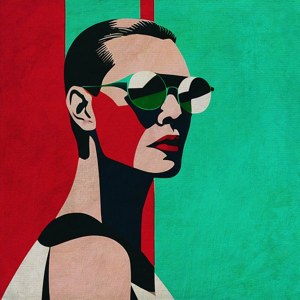 Sunglasses make the woman by Jan Keteleer (JanKé): A Journey Beyond the Canvas