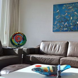 Customer photo: Birds in the Almond Blossom by Marja van den Hurk, on canvas