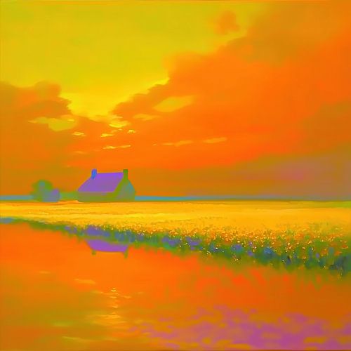 Air | Sunset Over Silent Cottage by Art Whims