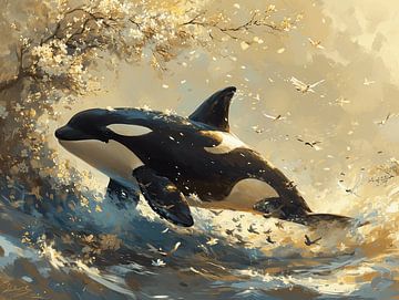 Freedom in the Waves | orca by Eva Lee