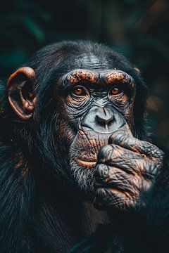 wise chimpanzee by Imperial Art House